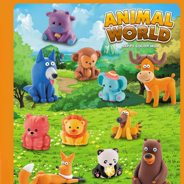 EDUCATIONAL ANIMAL MODELING CLAY SET - 16PCS